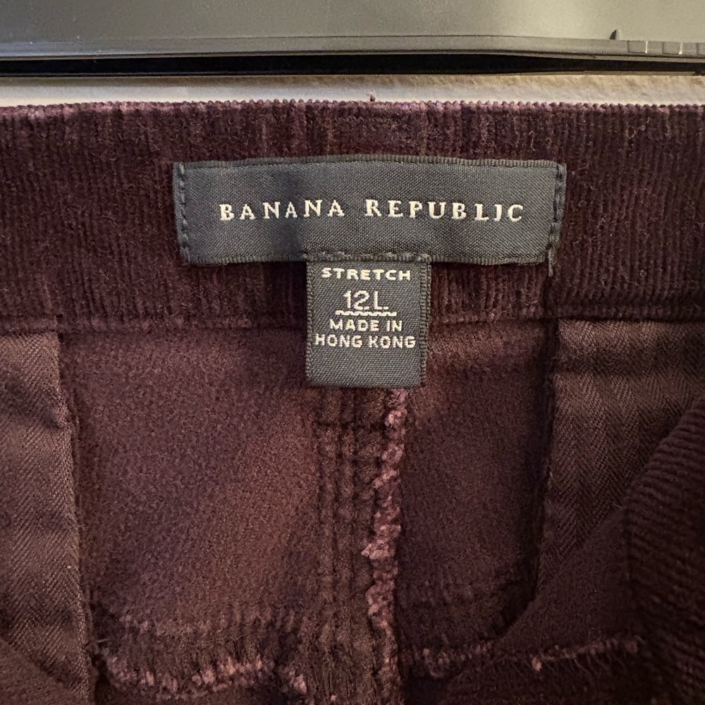 Banana Republic Deep Maroon Corduroys. size 12L - Picture 2 of 5